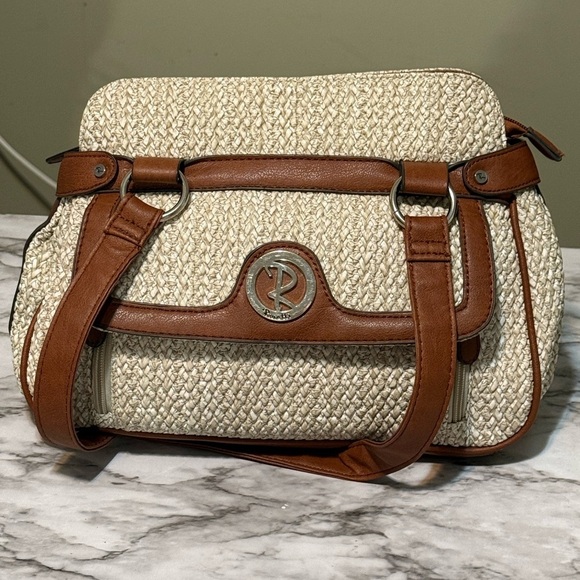 Rosetti Brown and Cream Shoulder Bag with Textured Design - Picture 2 of 14